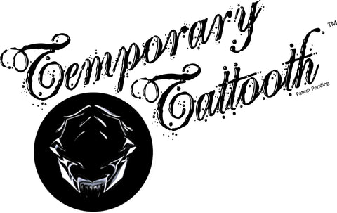 A logo from Temporary Tattooth Tooth Tattoo products and Zweetoof Cosmetic Dental Adornments.  This is a location that specializes in Tooth Gems and Temporary Tattooth Products.