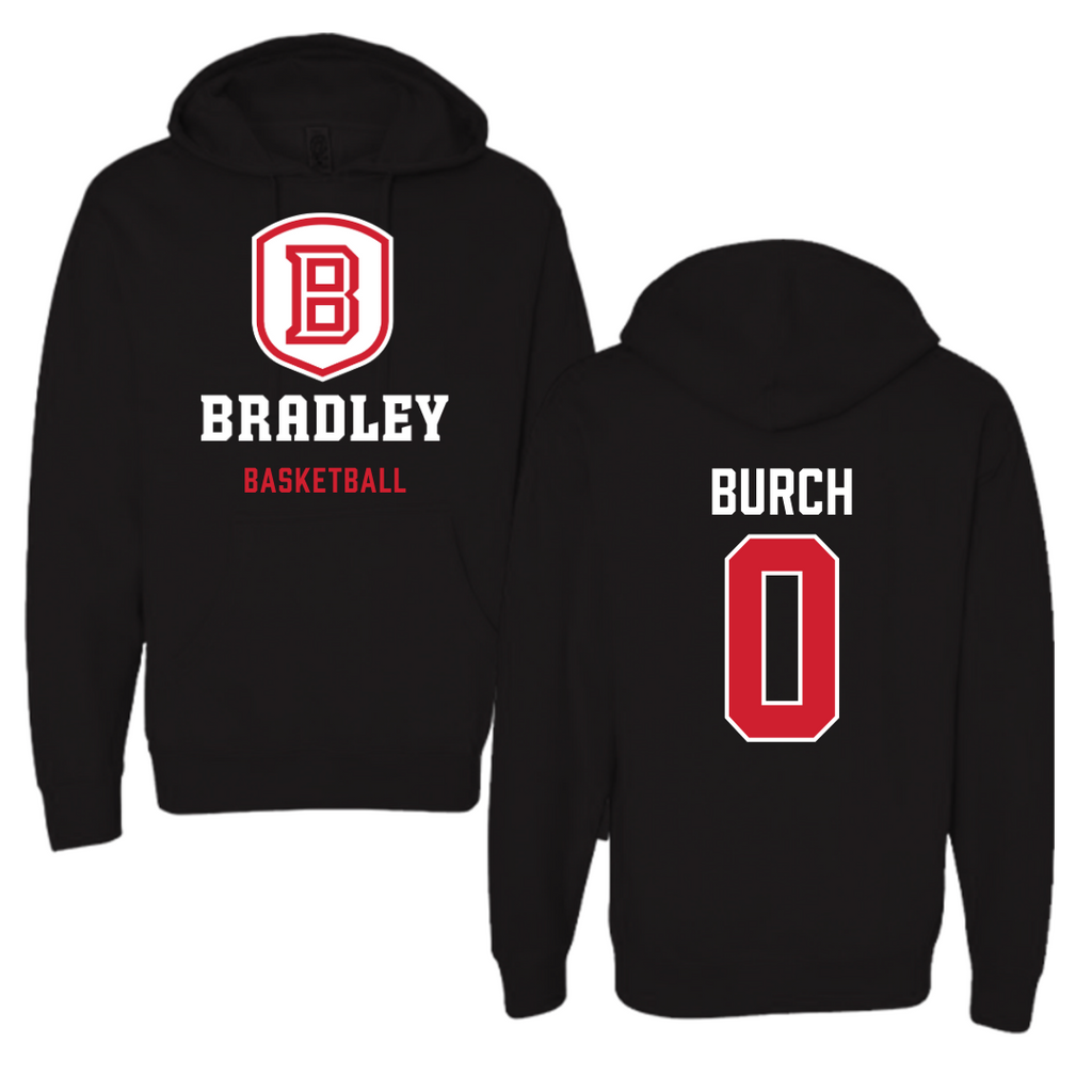 Bradley University Basketball Black Hoodie - Demarion Burch – Influxer ...