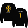 University of Idaho Football Black Crewneck  - #1 Ricardo Chavez