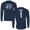 Jackson State University Basketball Navy Long Sleeve  - #1 Zeke Cook