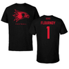 Southeast Missouri State University Football Black Tee  - #1 Ryan Flournoy