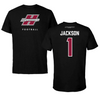 Henderson State University Football Black Tee  - #1 Timieone Jackson