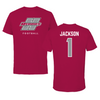 Henderson State University Football Cardinal Tee  - #1 Timieone Jackson