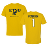 East Tennessee State University Basketball Gold Tee  - #1 Quimari Peterson