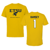 East Tennessee State University Basketball Gold Tee  - #1 Lyndie Ramsey