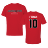 Arkansas State University Baseball Red Tee  - #10 Wil French