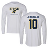 East Tennessee State University Football White Long Sleeve  - #10 Mike Jenkins Jr