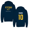 East Tennessee State University Basketball Navy Hoodie  - #10 Courtney Moore