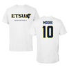 East Tennessee State University Basketball White Tee  - #10 Courtney Moore