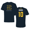 East Tennessee State University Basketball Navy Tee  - #10 Courtney Moore