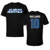 University of Alabama in Huntsville Basketball Black Tee - #10 Jonah Williams