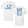 University of Alabama in Huntsville Basketball White Tee - #10 Jonah Williams