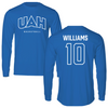 University of Alabama in Huntsville Basketball Blue Long Sleeve - #10 Jonah Williams