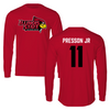 Illinois State University Football Red Redbird Long Sleeve  - #11 Scotty Presson Jr