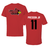 Illinois State University Football Red Redbird Tee  - #11 Scotty Presson Jr