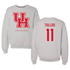 University of Houston Volleyball Gray Crewneck  - #11 Rachel Tullos