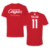 University of Houston Volleyball Red Tee  - #11 Rachel Tullos