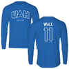 University of Alabama in Huntsville Soccer Blue Long Sleeve - #11 Brewer Wall