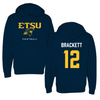 East Tennessee State University Football Navy Hoodie  - #12 Nate Brackett