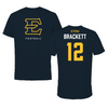 East Tennessee State University Football Navy Tee  - #12 Nate Brackett