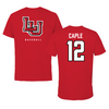 Lamar University Baseball Red Tee - #12 Brooks Caple
