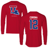 Louisiana Tech University Baseball Red Long Sleeve  - #12 Jorge Corona