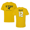 East Tennessee State University Basketball Gold Tee  - #12 Kendall Folley