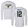 East Tennessee State University Basketball White Long Sleeve  - #12 Kendall Folley