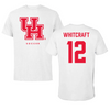 University of Houston Soccer White Tee  - #12 Alex Whitcraft