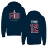 Fairleigh Dickinson University-Metropolitan Campus Volleyball Navy Hoodie  - #12 Ethan Young