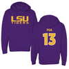 Louisiana State University Basketball Purple Hoodie  - #13 Last-Tear Poa