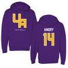 University at Albany Football Purple Hoodie  - #14 Kevon Angry