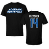 University of Alabama in Huntsville Basketball Black Tee - #14 Shauna Fletcher