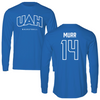 University of Alabama in Huntsville Basketball Blue Long Sleeve - #14 Tommy Murr