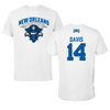 University of New Orleans Basketball White Tee  - #14 Kyla Davis