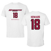 Henderson State University Baseball White Tee  - #18 Andrew Howard