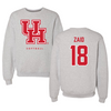 University of Houston Softball Gray Crewneck  - #18 Kayla Zaid