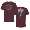 Fairleigh Dickinson University-Metropolitan Campus Soccer Maroon Tee  - #19 Briana Esteves