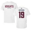 Fairleigh Dickinson University-Metropolitan Campus Soccer White Tee  - #19 Briana Esteves