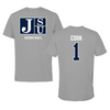 Jackson State University Basketball Gray Tee  - #1 Zeke Cook