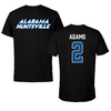 University of Alabama in Huntsville Softball Black Tee - #2 Kinley Adams