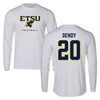 East Tennessee State University Football White Long Sleeve  - #20 Amir Dendy