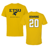 East Tennessee State University Basketball Gold Tee  - #20 Meghan Downing