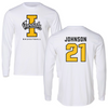 University of Idaho Basketball White Vandals Long Sleeve - #21 Kennedy Johnson