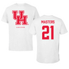 University of Houston Soccer White Tee  - #21 Jaden Masters