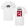 Austin Peay State University Football White Mascot Tee - #21 Denver Parker