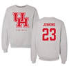 University of Houston Football Gray Crewneck  - #23 Parker Jenkins