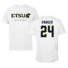 East Tennessee State University Basketball White Tee  - #24 Jadyn Parker