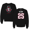 Austin Peay State University Baseball Black Mascot Crewneck - #25 Justin Olson