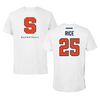 Syracuse University Basketball White Tee  - #25 Alaina Rice